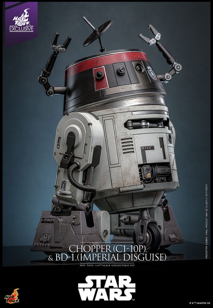 Star Wars Action Figure Set 1/6 Chopper (C1-10P™) & BD-1™ (Imperial Disguise) 18 cm & 8 cm